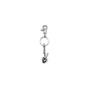 Y/PROJECT - MINI FINGER HEART KEYRING - SS24 - SILVER